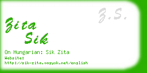 zita sik business card